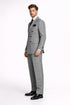 Suits With Baggy Pleated Pants - Wide Leg Pants 100% Wool - Classic Fit in Black and White Plaid Color by Rossiman