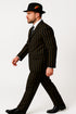Black And Gold Stripe Suit - Vested Suit