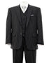 Men’s Black Bold Pinstripe 1920s Suit with Vest and Pants – Vintage Gangster Style Outfit