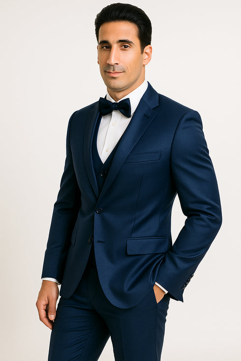 Blue satin-tux-wedding-prom