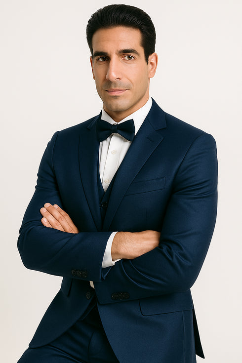 Blue satin-tux-wedding-prom