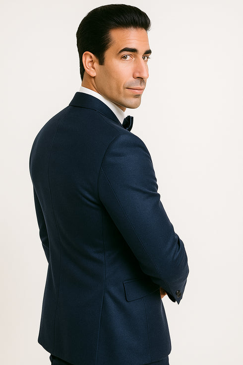 Blue satin-tux-wedding-prom