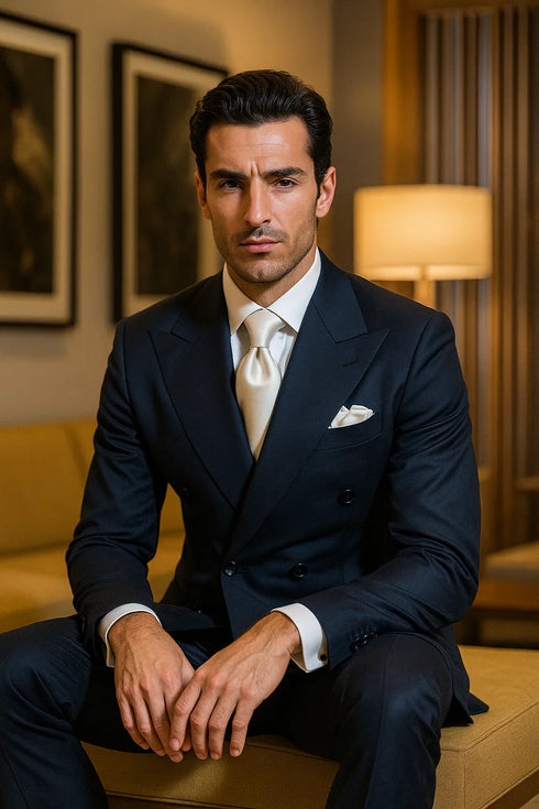 Classic Fit in Navy Color by Rossiman