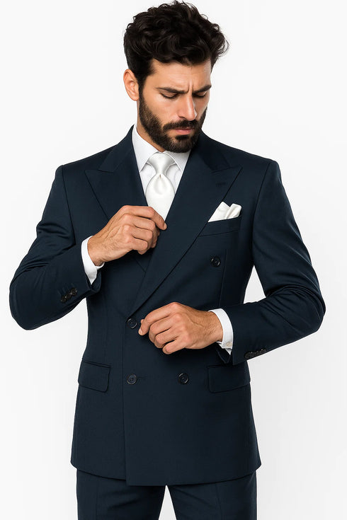 Classic Fit in Navy Color by Rossiman
