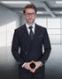 Statement Men's 2 Piece 100% Wool Modern Fit Double Breasted Suit - Metal Buckle