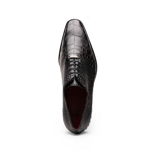 Marco Di Milano Bono Black Alligator Wholecut Oxfords