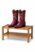 Los Altos Men's Single Stone Stingray Leather Burgundy J Toe Boots