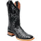 Mens White Diamond Boot Black Croc Print Boots Square Toe