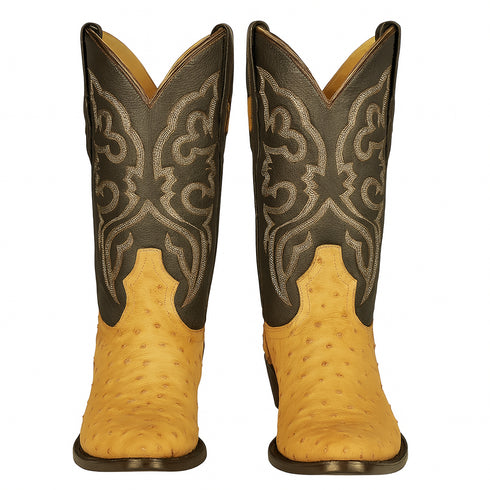 Botas de Avestruz Original Horma Puntal -A