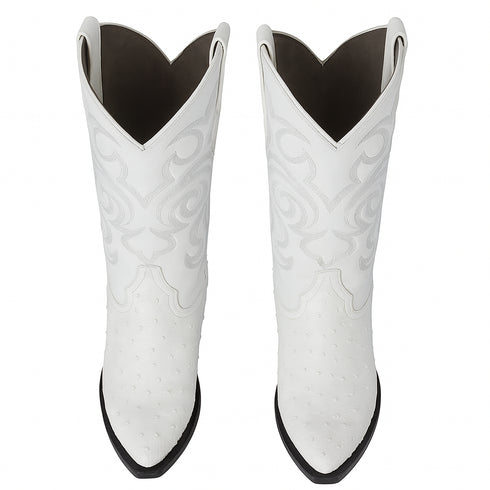 Botas de Avestruz Original Horma Puntal -A