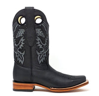 Botas de Cuero con Horma Rodeo Cuadrada LAB-8122705