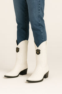 Botas de Avestruz Original Punta Redonda LAB-6503