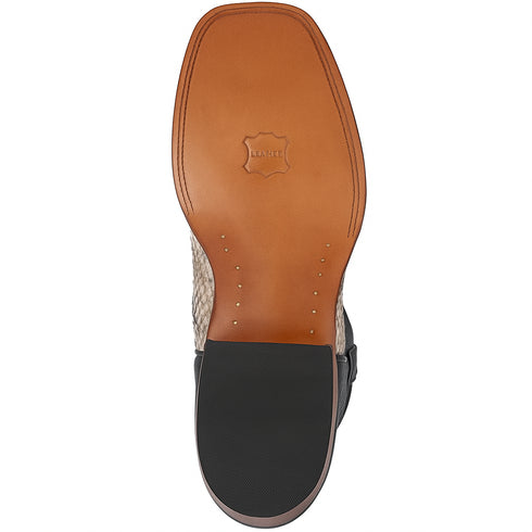 Botas de Piton Original Horma Ranchera Cuadrada Ancha Suela TPU