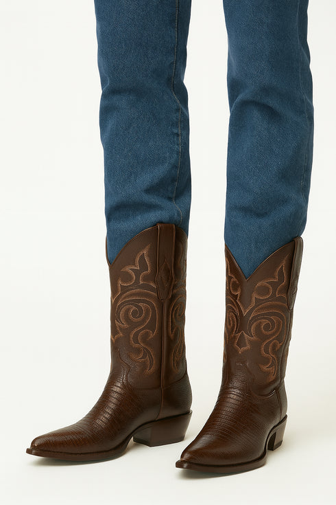 Botas de Armadillo Lizard Original con Horma Puntal -A