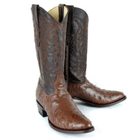 Botas de Avestruz Original Punta Redonda LAB-6503 - Los Altos Boots