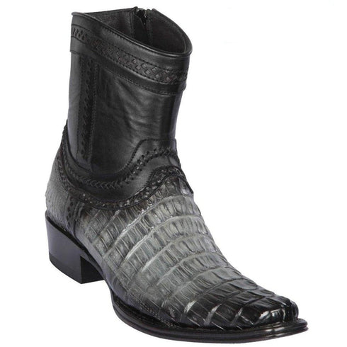Botas de Cocodrilo Caiman Cola Cortas Horma Europea Cuadrada LAB-76B0138