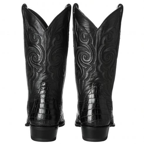 Botas de Cocodrilo Caiman Cola Horma Puntal -C