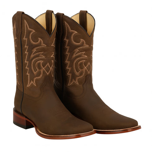 Botas de Cuero Gamuza Original Horma Cuadrada