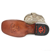 Botas de Cuero Rage Horma Rodeo Cuadrada para Dama Color Miel