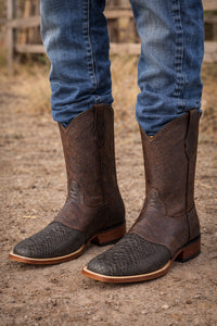 Botas de Piton Original Horma Ranchera Cuadrada Ancha LAB-821N5707
