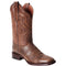 Mens White Diamond Boot Napa Brown Cowboy Boots Square Toe