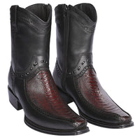 Botin Avestruz Pata con Venado Punta Europea LAB-76BF0518