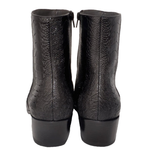 Botines Piel Avestruz Pata Horma Puntal LAB-630505