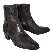 Botines Piel Avestruz Pata Horma Puntal LAB-630505