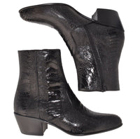 Botines Piel Avestruz Pata Horma Puntal LAB-630505