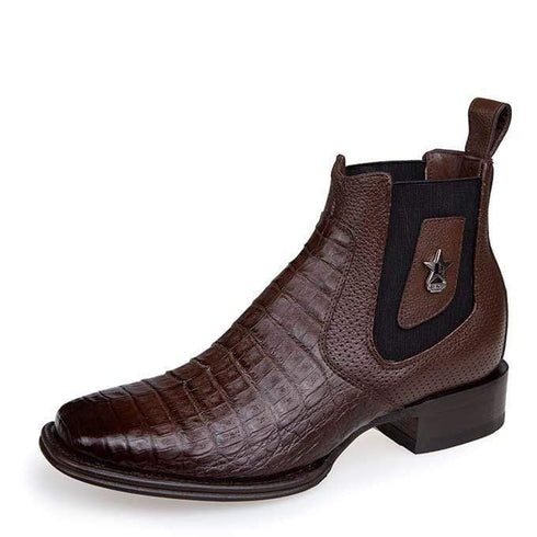 Botin Vaquero de Cocodrilo Caiman Panza Original Horma Cuadrada 82BV8207