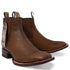 Botines Charros de Cuero Rage Punta Cuadrada Color Nuez LAB-82B9940