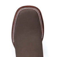 Botines Charros de Gamuza Punta Cuadrada para Mujer Color Chocolate LAB-32B6359