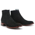 Botines Charros de Gamuza Punta Cuadrada para Mujer Color Negro LAB-32B6305