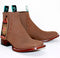 Botines Charros de Gamuza Punta Cuadrada para Mujer Color Taupe LAB-32B6361