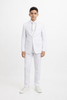 Boys Perry Ellis 2 Button Vested Wedding Suit in White