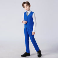 Boys Royal Blue Suits - Kind Childrent Vested Suit
