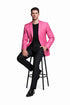 Brand New Solid Men'S Dress Fashion Cheap Priced Designer Fashion Dress Casual Blazer For Men On Sale Fuchsia ~ Hot Pink Men's Blazer