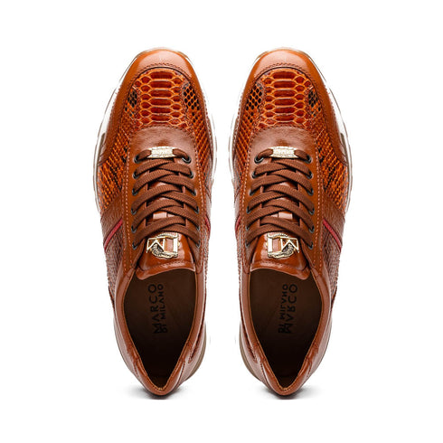 Marco Di Milano Brescia Honey Python & Calfskin Sneakers