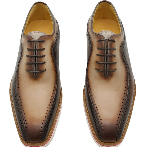 Stylish Two-Tone Brogue Oxford