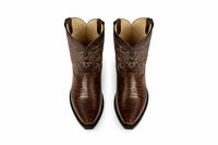 Brown Lizard Boots Snip Toe