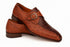 Mezlan Men's Genuine Full Quill Ostrich Leg Monk Brown Strap Shoes