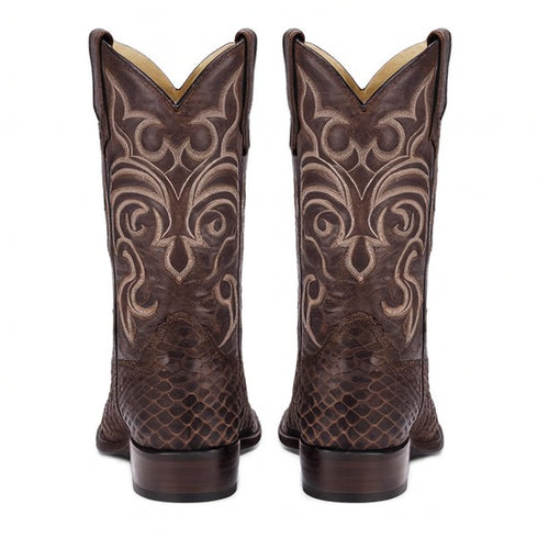 Brown Snakeskin Western Boots