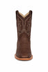 Brown Square Toe Smooth Ostrich Cowboy Boots