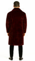 Burgundy Faux Fur Coat