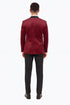 Burgundy Velvet Double Breasted Tuxedo Jacket – Wedding & Prom