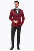 Burgundy Velvet Double Breasted Tuxedo Jacket – Wedding & Prom
