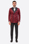 Burgundy Velvet Double Breasted Tuxedo Jacket – Wedding & Prom