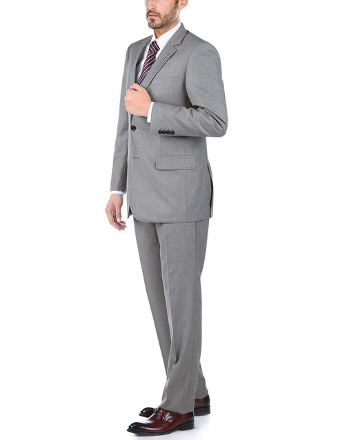 (Limited Sizes) 100% Virgin Wool Regular Fit Light Gray Suit