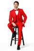 Classic Red Shawl Lapel Tuxedo for Men | 1-Button 4-Piece Suit