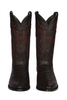 Caiman Tail Boots J-toe Black Cherry